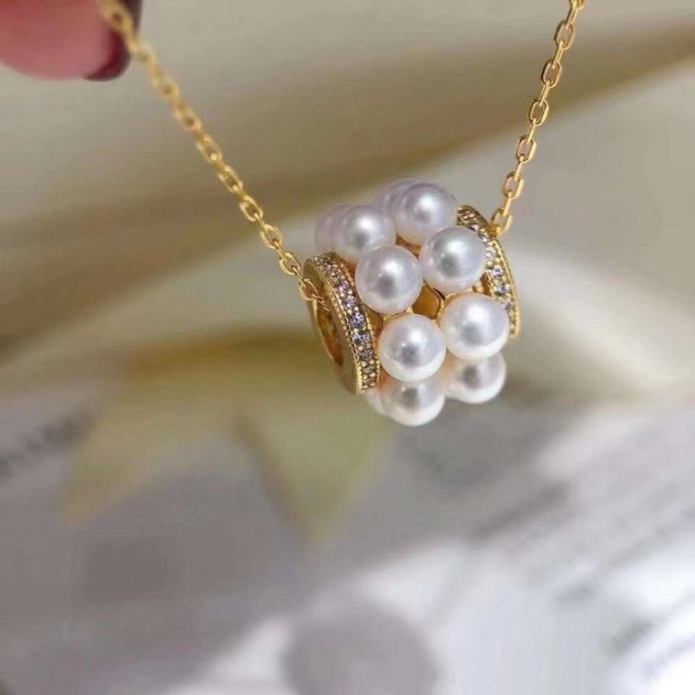 18K Gold-Plated Passepartout Freshwater Pearl Necklace